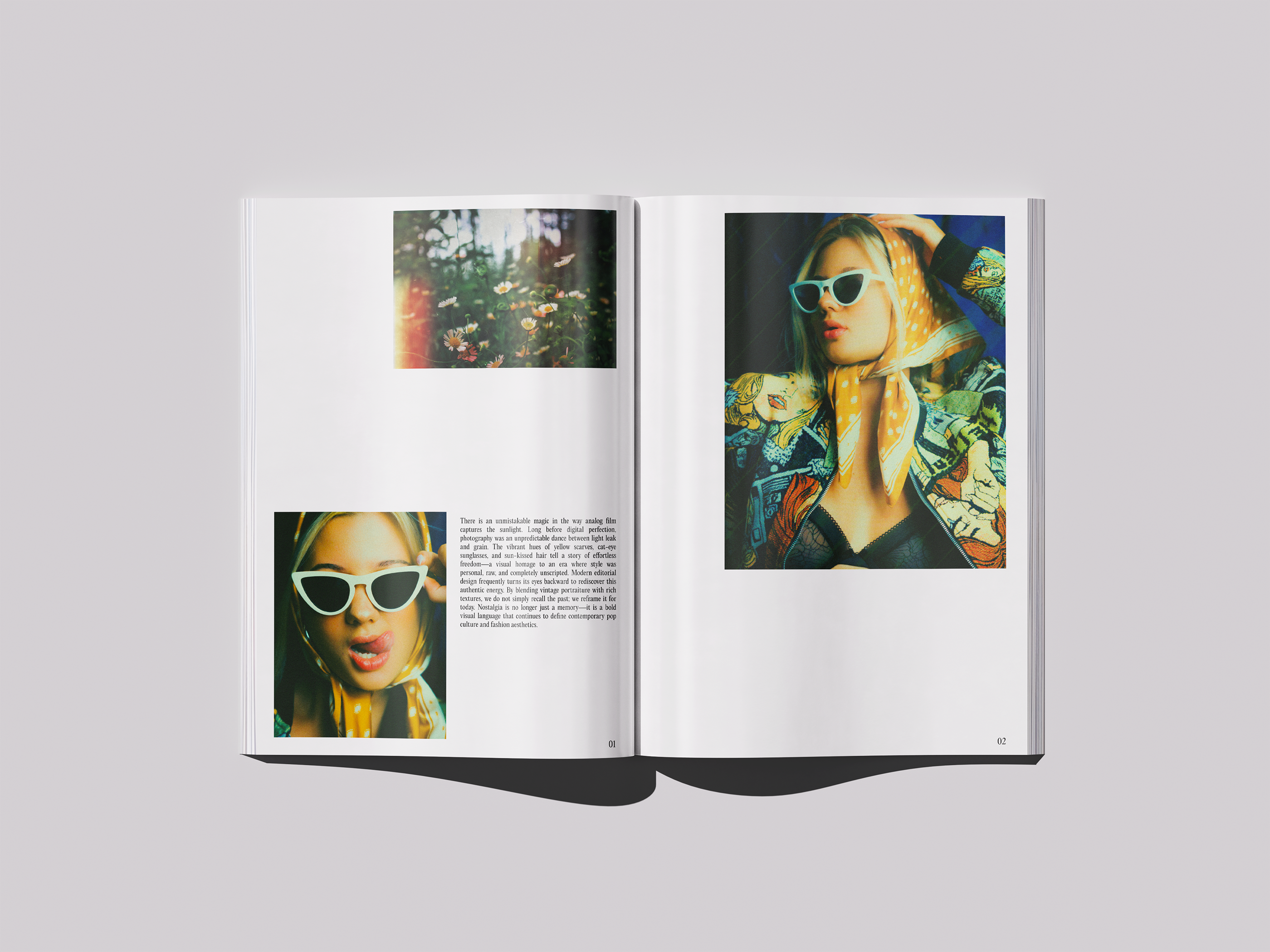 Retro magazine mockup