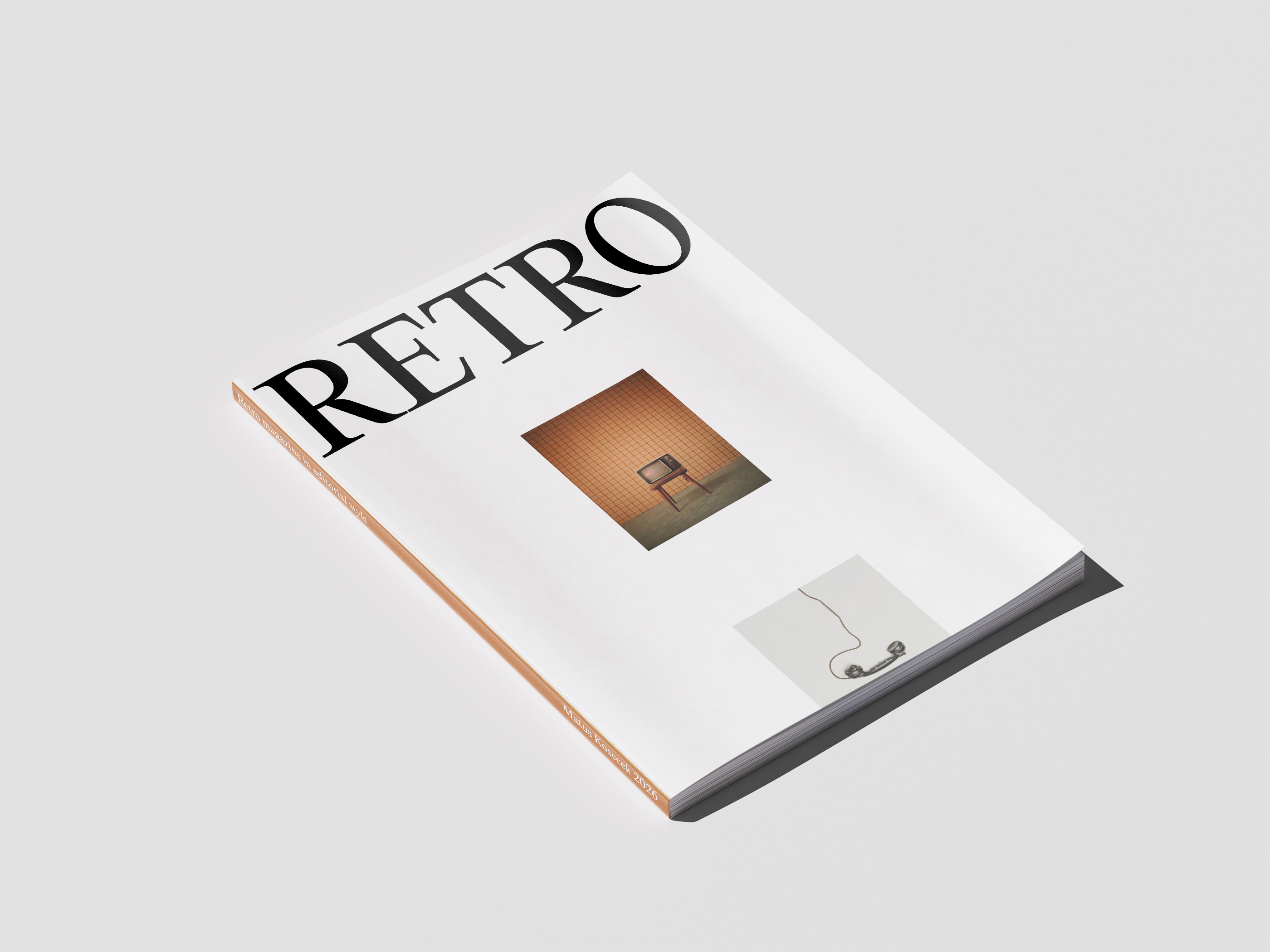 Retro magazine mockup