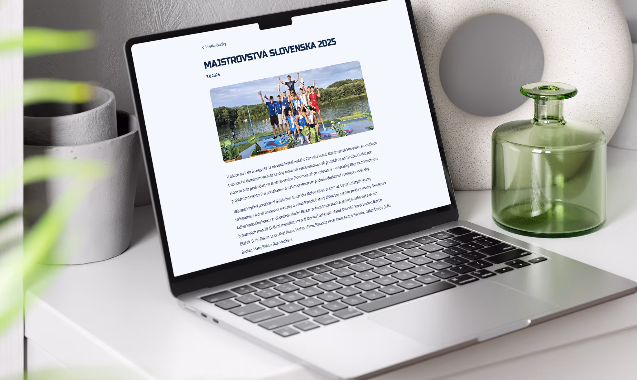 Slavia uk website mockup on pc