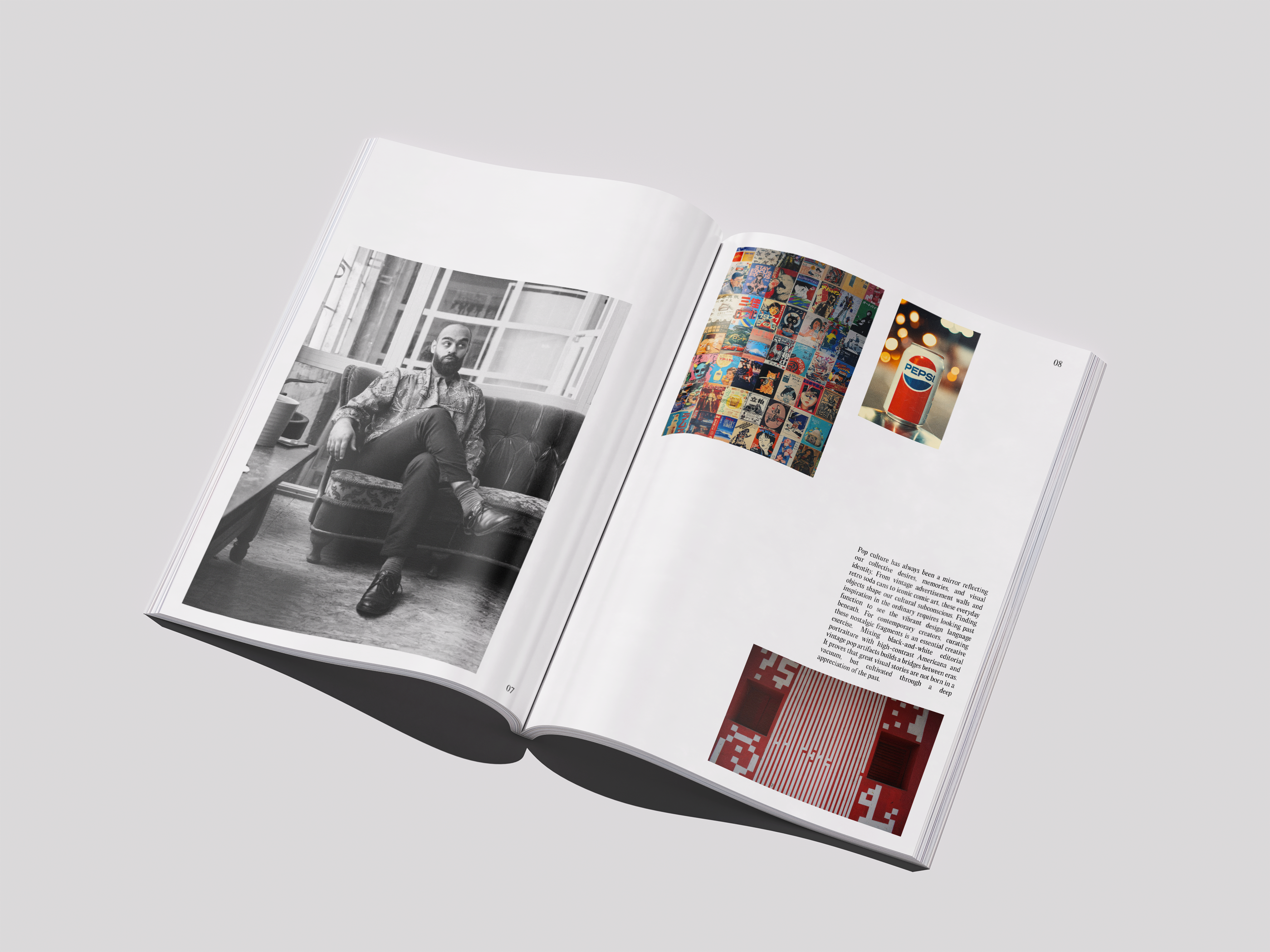 Retro magazine mockup