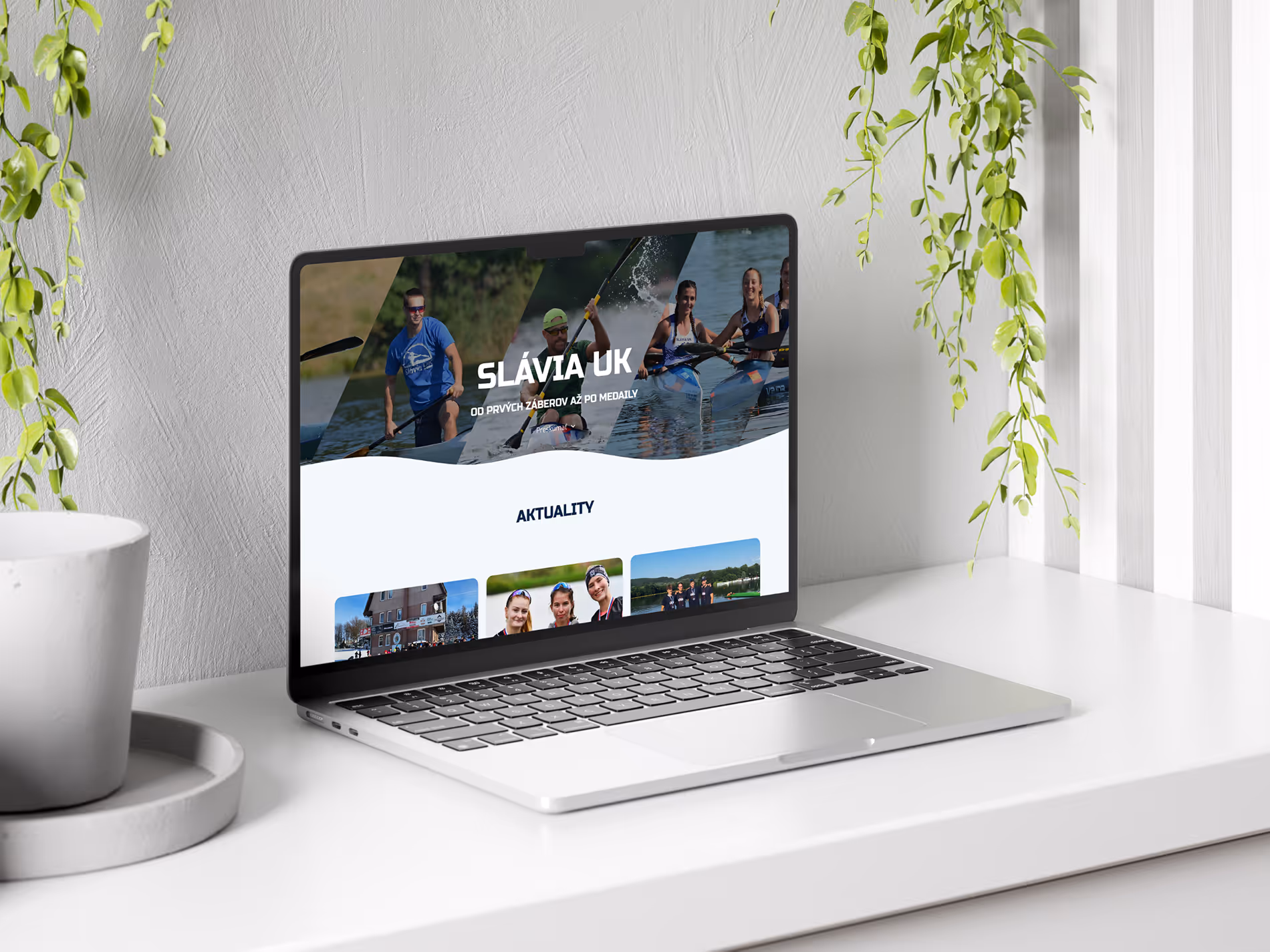 Slavia uk website mockup on pc